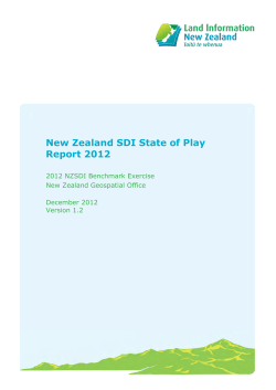 New Zealand SDI State of Play Report 2012 - PDF