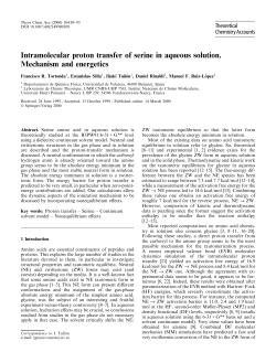 Intramolecular proton transfer of serine in aqueous solution