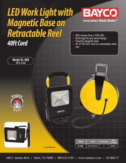 LED Work Light with Magnetic Base on Retractable