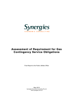 Assessment of Requirement for Gas Contingency Service Obligations