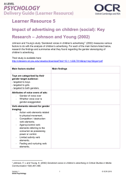 OCR A Level Psychology Delivery Guide (Learner Resource) Child