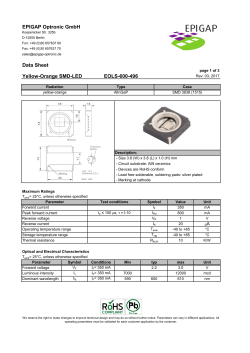 EPIGAP Optronic GmbH Data Sheet Yellow-Orange SMD