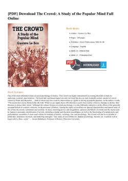 The Crowd: A Study of the Popular Mind Full Online