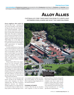 Alloy Allies - Custom Alloy Corporation