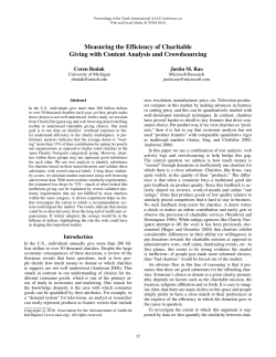 Measuring the Efficiency of Charitable Giving with Content Analysis