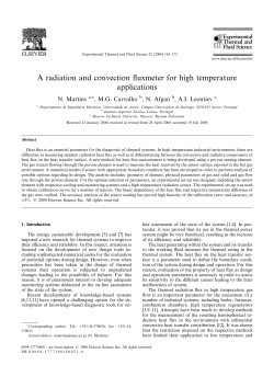 A radiation and convection fluxmeter for high temperature applications