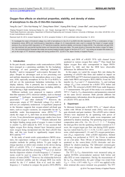 Oxygen flow effects on electrical properties, stability, and density of