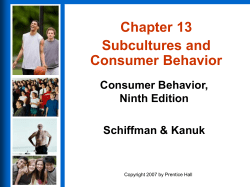 Subcultures and Consumer Behavior