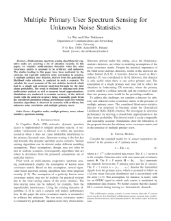 Multiple Primary User Spectrum Sensing for Unknown Noise Statistics