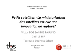 La miniaturisation des satellites est-elle une