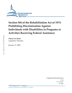 Section 504 of the Rehabilitation Act of 1973