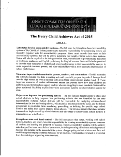 The Every Child Achieves Act of 2015