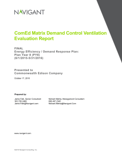 ComEd Matrix Demand Control Ventilation Evaluation Report