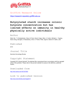 Butyrylated starch increases colonic butyrate concentration but has