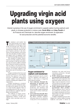 Upgrading virgin acid plants using oxygen