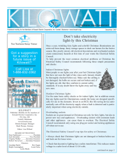 Don`t take electricity light-ly this Christmas Kiwash Electric will be