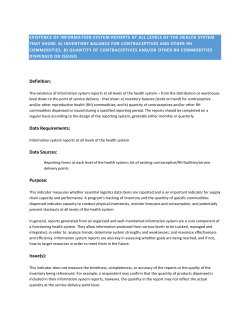 Existence of information system reports at all levels of the health