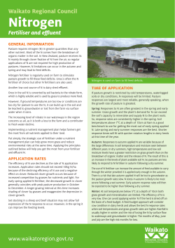 Nitrogen - Waikato Regional Council