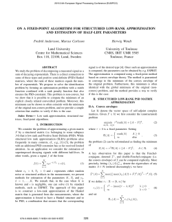 On a fixed-point algorithm for structured low