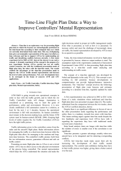Time-Line Flight Plan Data: a Way to Improve Controllers` Mental
