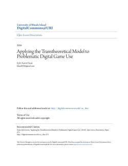 Applying the Transtheoretical Model to Problematic Digital Game Use
