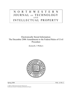 Electronically Stored Information