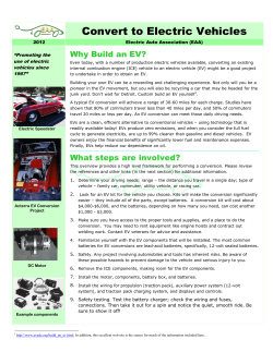 Convert to Electric Vehicles