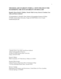 Rock Art Stability Index: Towards A First Step