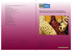 Plant genetic resources for food and agriculture: roles and