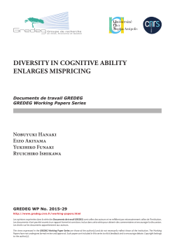 Diversity in Cognitive Ability Enlarges Mispricing - Gredeg