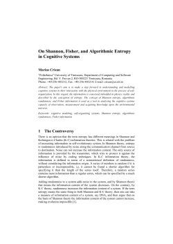 On Shannon, Fisher, and Algorithmic Entropy in Cognitive Systems