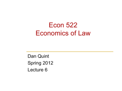 Lecture 6 &ndash; more on efficient property law design