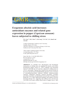 Exogenous abscisic acid increases antioxidant enzymes and related