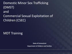 Domestic Minor Sex Trafficking - National Council of Juvenile and