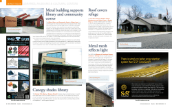 Metal mesh reflects light g supports ommunity Roof