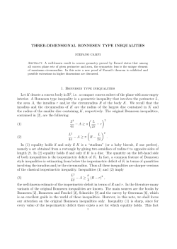 THREE-DIMENSIONAL BONNESEN TYPE INEQUALITIES 1