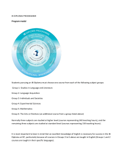 IB Diploma Programme at ISF