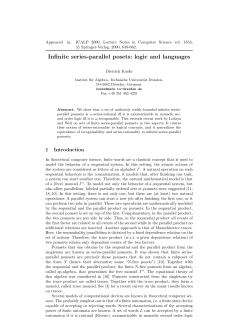 Infinite series-parallel posets: logic and languages