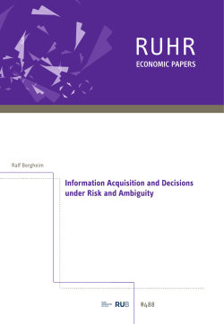 REP_Information Acquisition and Decisions under Risk