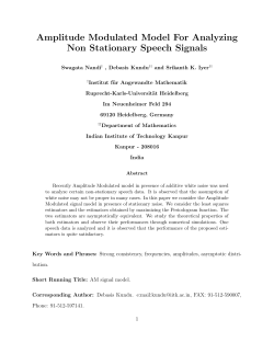 Amplitude Modulated Model For Analyzing Non