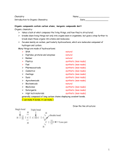 Organic Functional Groups