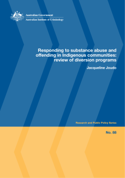 Responding to substance abuse and offending in Indigenous