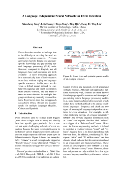 A Language-Independent Neural Network for Event Detection