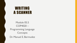 COP4020-Lecture_05.5-Writing a Scanner