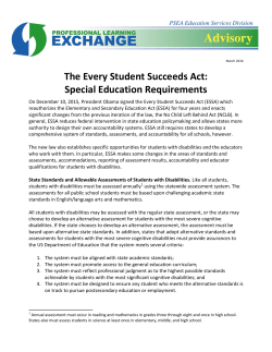 The Every Student Succeeds Act: Special Education