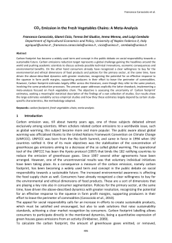 CO2 Emission in the Fresh Vegetables Chains: A Meta