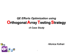 Taguchi OATS Approach Orthogonal Array Testing Strategy