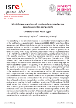 Mental representations of emotion during reading are based on