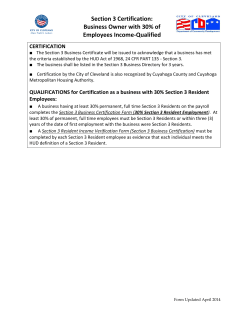 Section 3 Certification