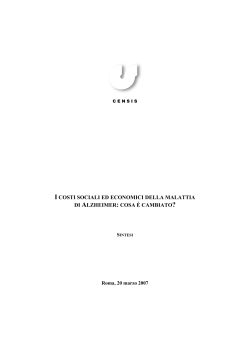 i costi sociali ed economici della malattia di alzheimer